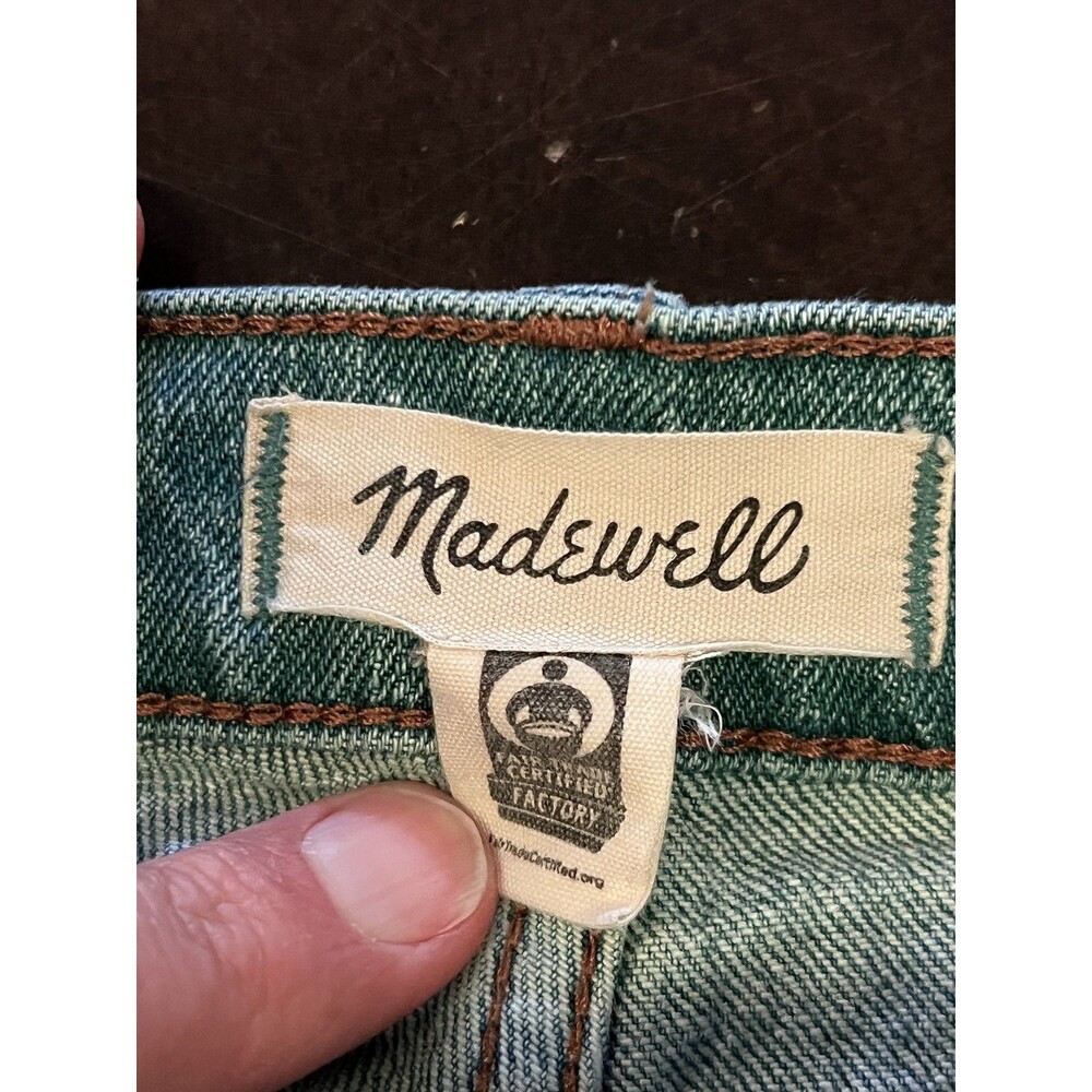 Madewell Jeans Womens 26 Blue Perfect Vintage Straight Raw Hem Stretch Denim - Picture 7 of 9